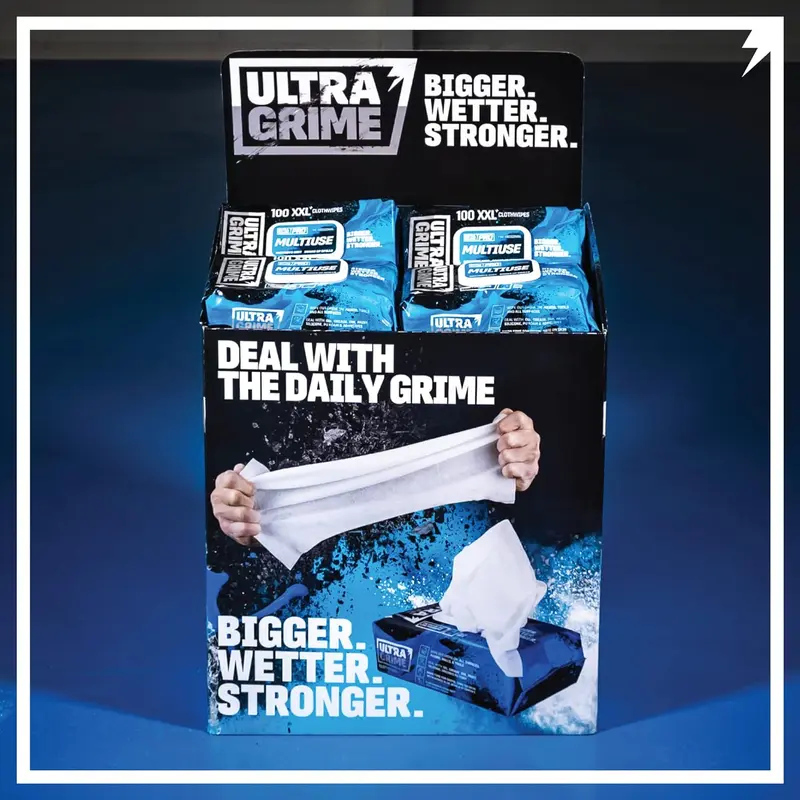 PRO Multiuse Cleaning Wet Wipes - Big Professional Disposable Wipes - Tougher Multi-Purpose Heavy-Duty Grime Cleaning Cloths (100 Thick Large Wipes) 2