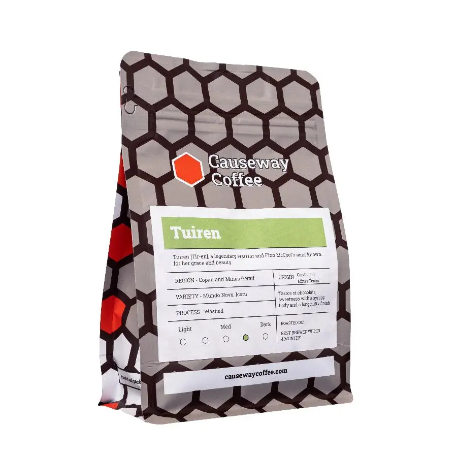 Causeway Coffee Tuiren - Ethically Sourced Speciality Coffee from Honduras and Brazil, roasted and packed in the UK