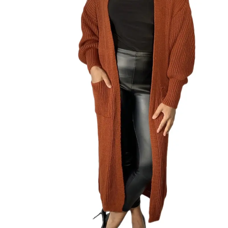 Balloon sleeve maxi cardigan 3