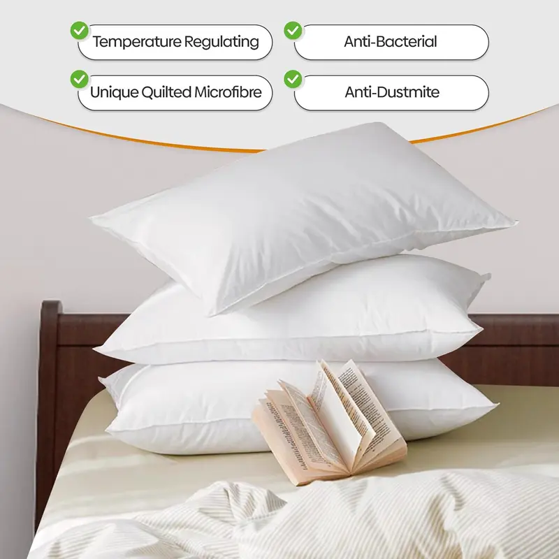 Hotel Quality PolyCotton Pillows | All Pack | Extra Filled Luxury Pillows - SAME DAY DISPATCH 2