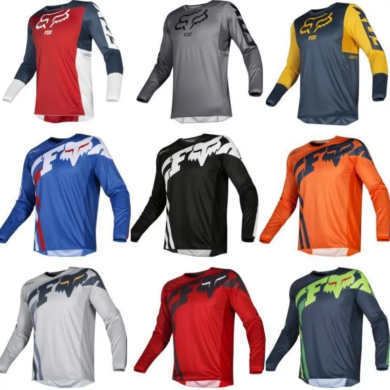 2021 fox downhill suit, outdoor, cycling long-sleeved T-shirt men's top mountain bike, racing suit 0