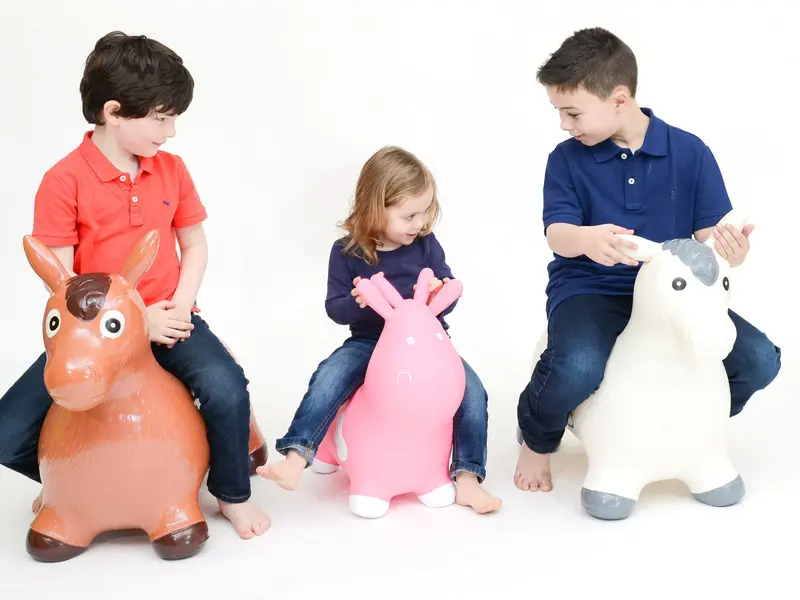 Pink Cow - Happy Hopperz Children Toy for Boys and Girls. Our kid's toy is perfect for muscle and core development, an educational toy, or a kids' gift. This pink animal hopper is great for hours of endless fun and can be used as an outdoor or indoor toy. 6