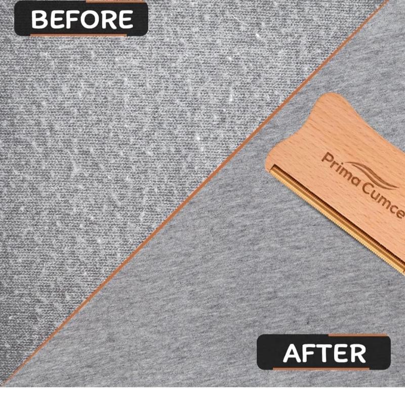 Prima Cumce Wooden Comb for Knits and Fine Wool Sweaters - Fuzz Remover with Copperhead - Tool Lightweight 3
