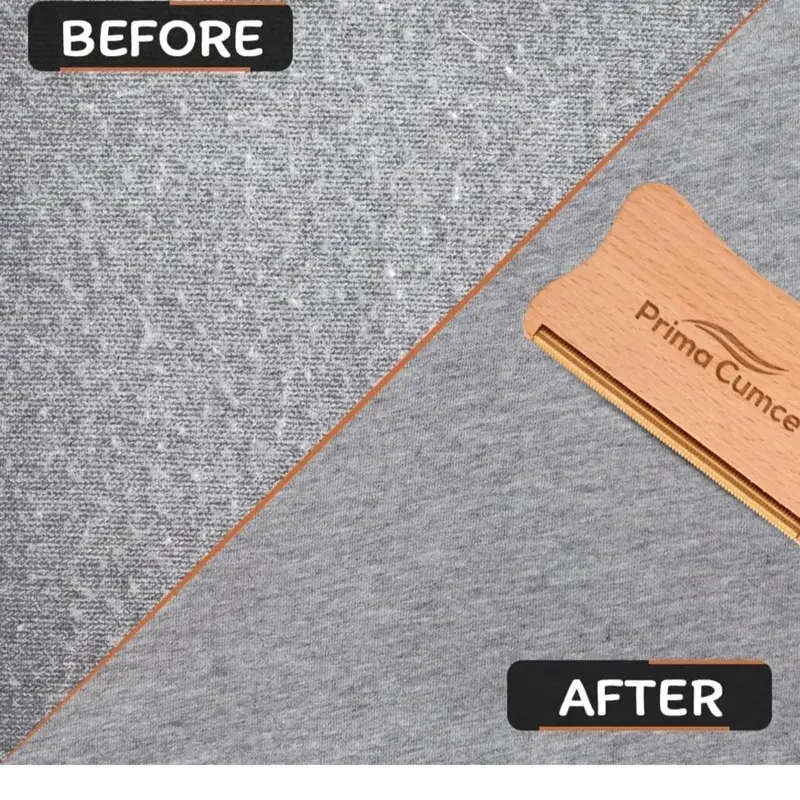 Prima Cumce Wooden Comb for Knits and Fine Wool Sweaters - Fuzz Remover with Copperhead - Tool Lightweight 2