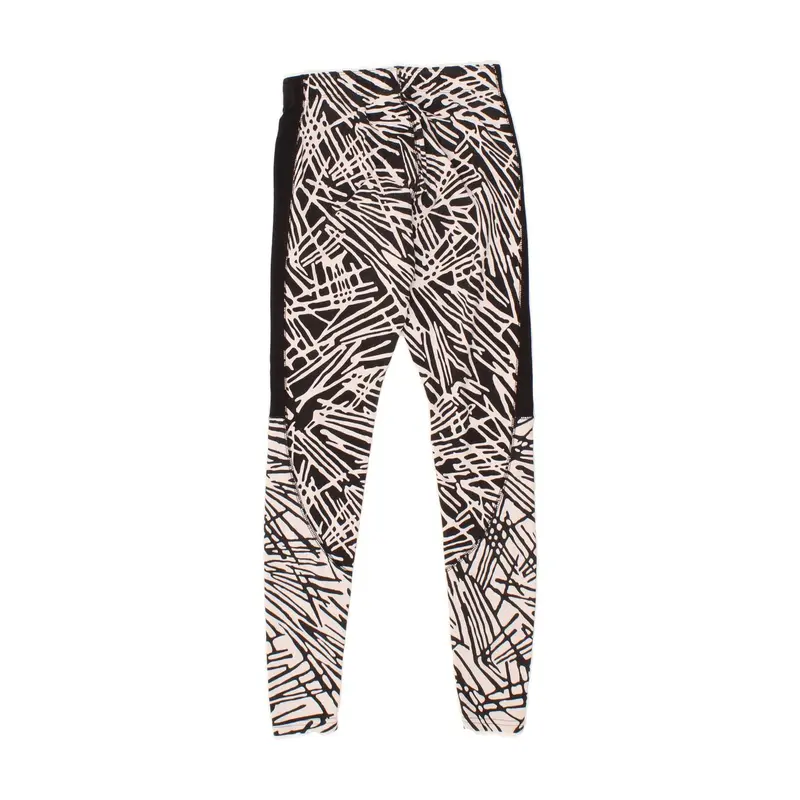 Pre-Owned Vintage NIKE Womens Leggings UK 10 Small  Black Animal Print 2