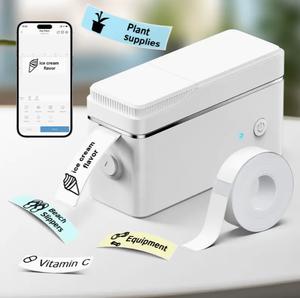 Portable Bluetooth Label Maker – Wireless Handheld Label Printer with Tape, Mini Sticker Maker for Barcodes, Storage, Office, and Home Organization – Multiple Templates, Easy-to-Use Design editor thermalprinter printers of tiktok