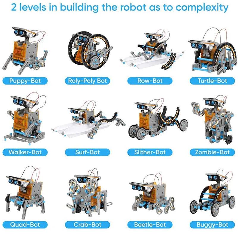 12 in 1 Science Experiment Solar Robot Toy DIY Building Powered Learning Tool Education Robots Technological Gadgets Kit for Kid 4