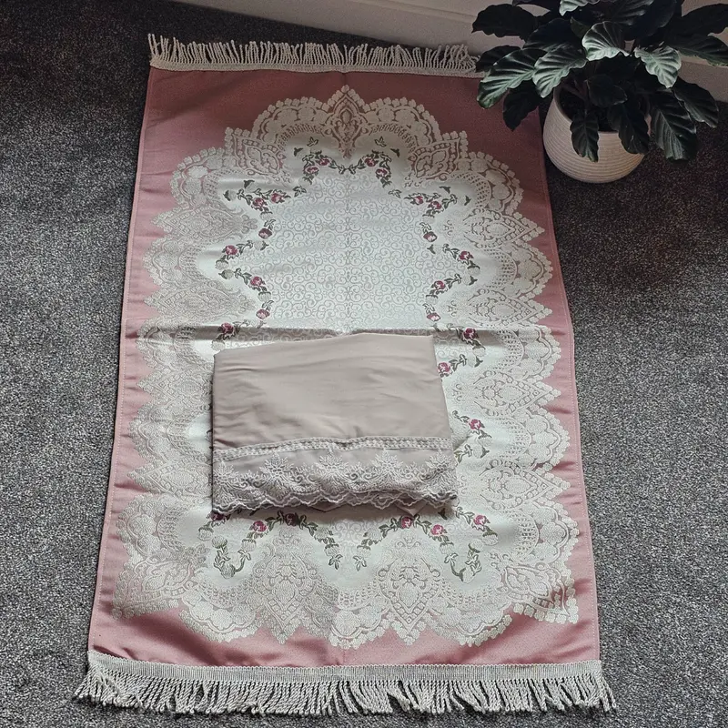 Luxury Floral Prayer Mat - Pink 1