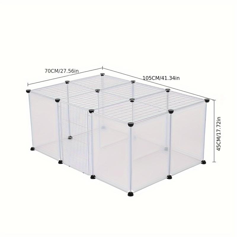 18 Panels Small Animal Playpen, Big Hamster Cages, Pet Playpen, Rabbit Cage, Small Animal Cage, Puppy Kitten Dog Playpen, Indoor Outdoor Portable Yard Fence, Plastic 2