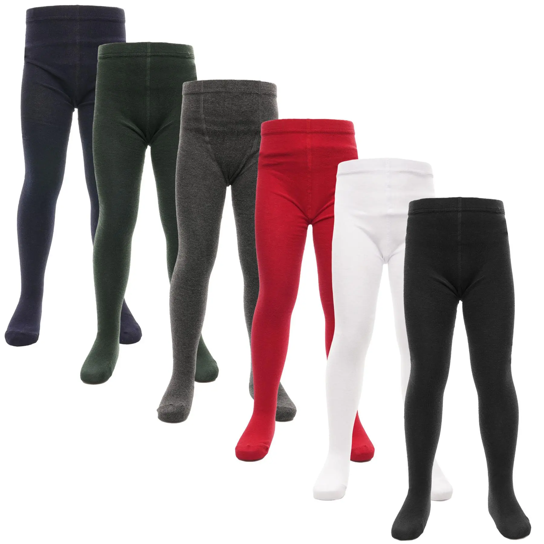 A2Z 4 Kids Girls Cotton Rich Uniform School Tights Pack Of 3 Warm Soft and Durable Girls Tights for Comfortable Schoolwear Age 2-13 Years