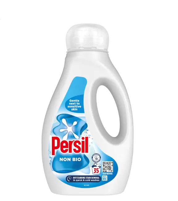 Persil Non Bio Laundry Washing Liquid Detergent outstanding stain removal in quick & cold washes tough on stains, gentle next to sensitive skin 35 washes (945 ml)