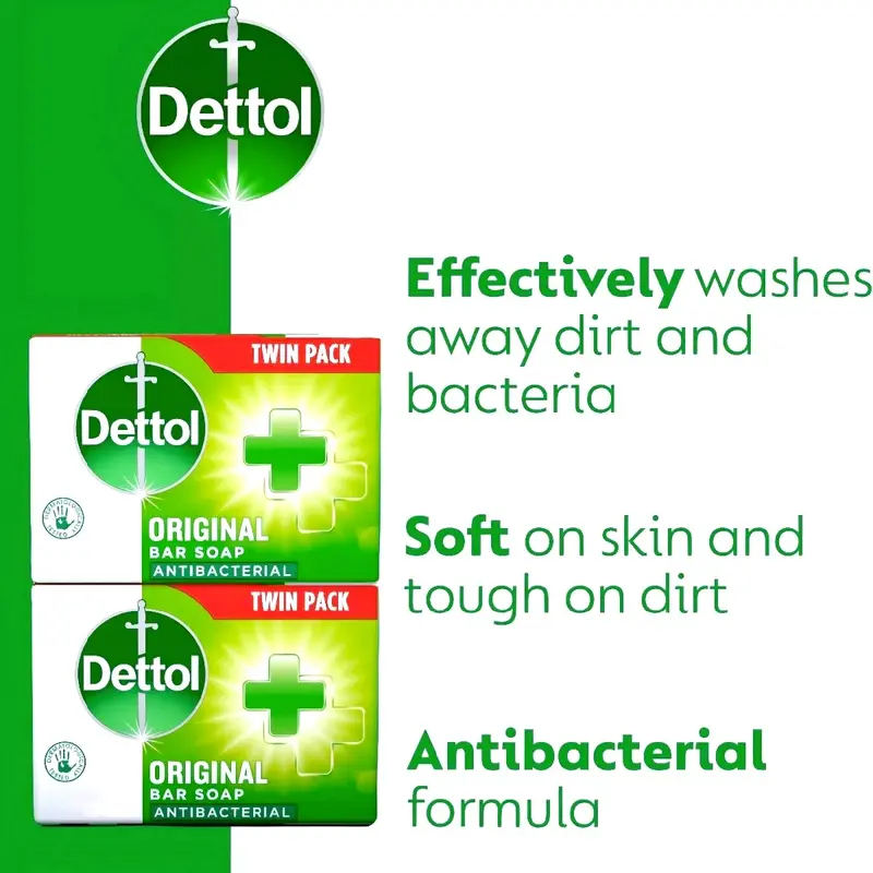 12x 100g Dettol Soap Bar Original Antibacterial Bar Soap Anti Bacterial Hand Wash Body Wash Body Care Skin Care Comfort Cleanser Cleansing Expire 09/2025 6