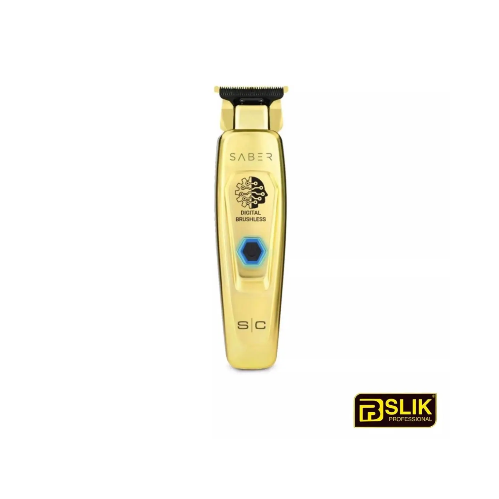 Saber Professional Full Metal Body Digital Brushless Motor Cordless Hair Trimmer (Gold)
