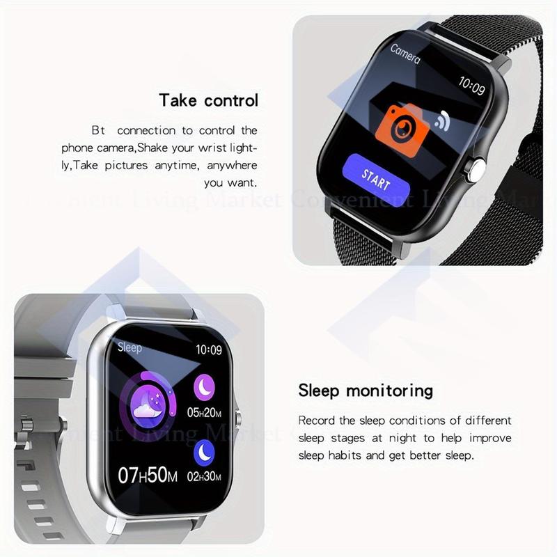 Product Introduction of Men's & Women's Smart Watch: Track Calories, Heart Rate, Sleep, Blood Pressure & More! Compatible With Android & IOS. Devices Wearable Smartphone( non-watertight) 6