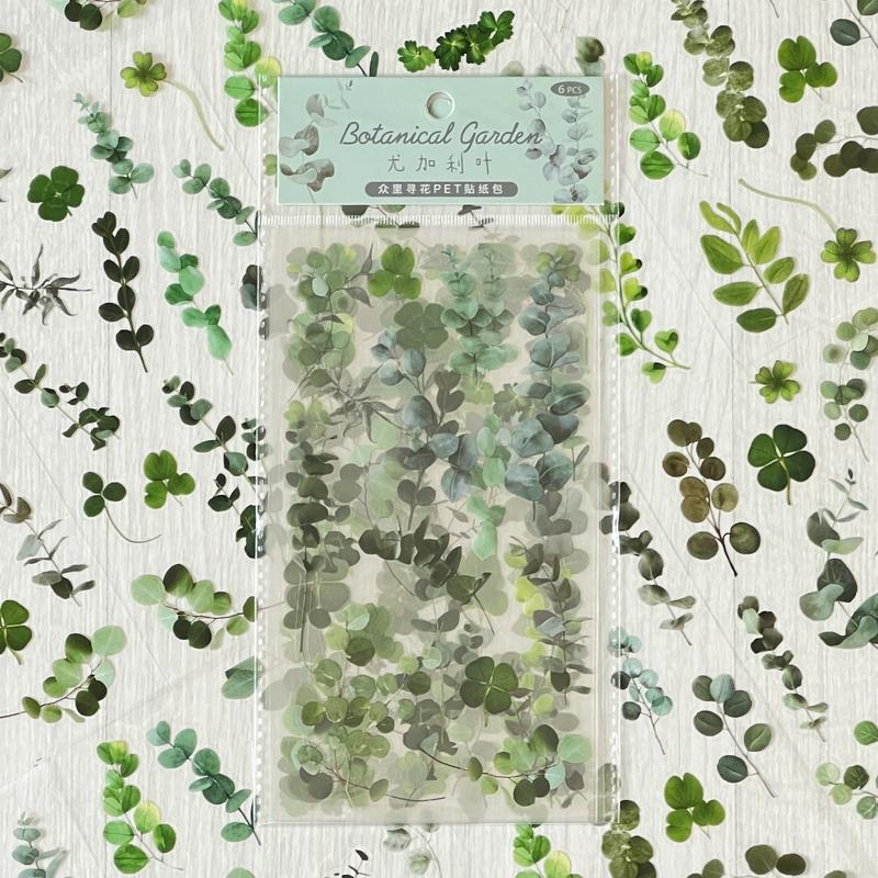 Floral PET Stickers | 6-Sheet Pack | For Journaling or Scrapbooking 7