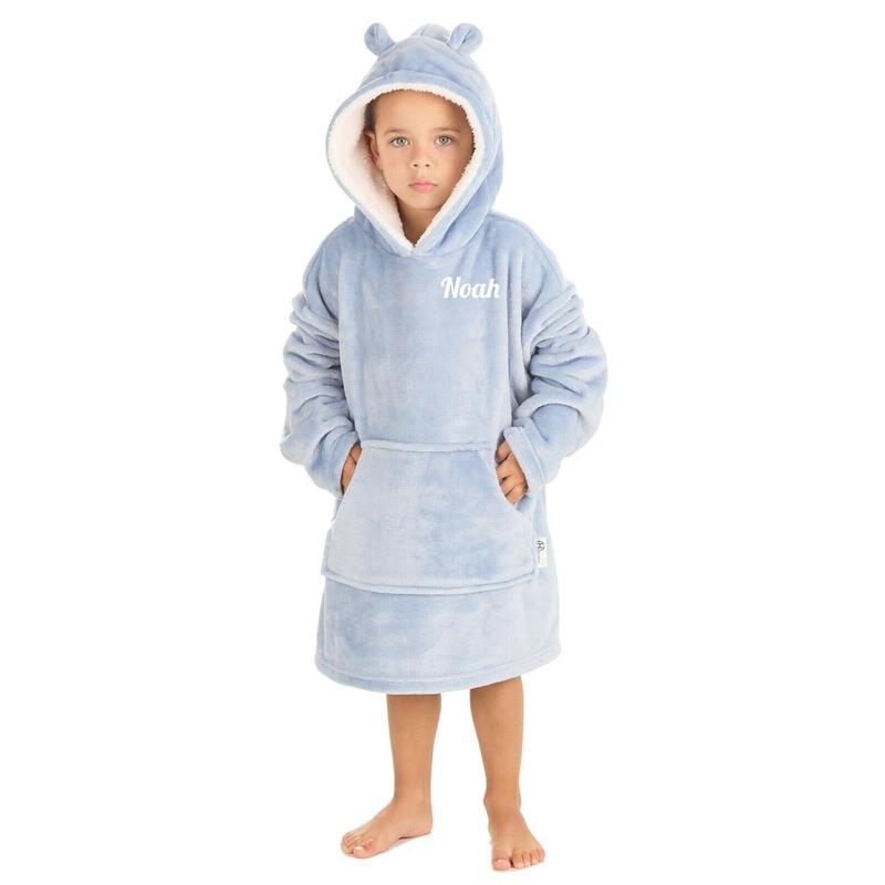 Personalised Kids Hoodie Bear Ear Oversized Blanket Hoody Soft 18ths-6 Years 5