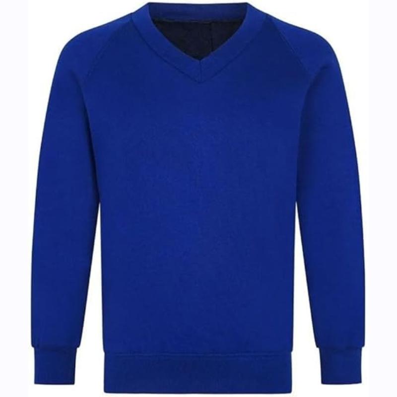 ZEROX-WORLD  Girls Jumper Pullover V Neck School Uniform Kids Long Sleeve Sweater 6