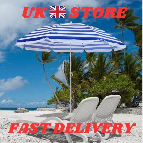 Outdoor Garden Beach Patio Tilt Umbrella Parasol Sun Shade Tilting 0
