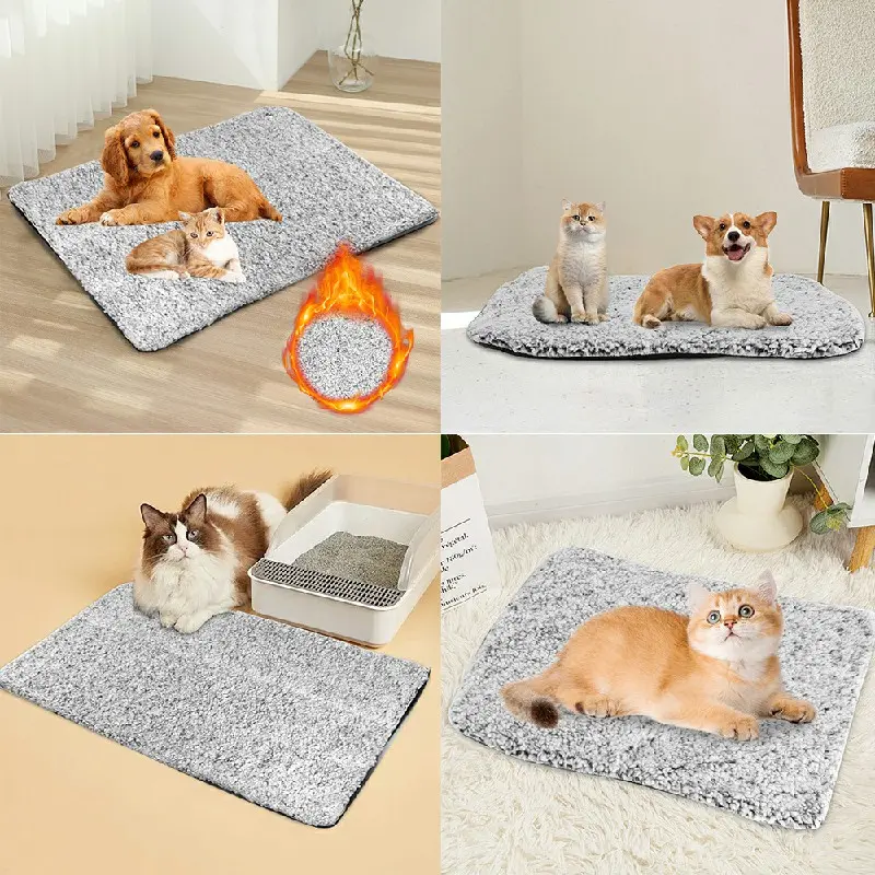 Thermal Pet Bed Self Heating Pet Pad Extra Warm Cat Dog Mat with Removable Cover 8