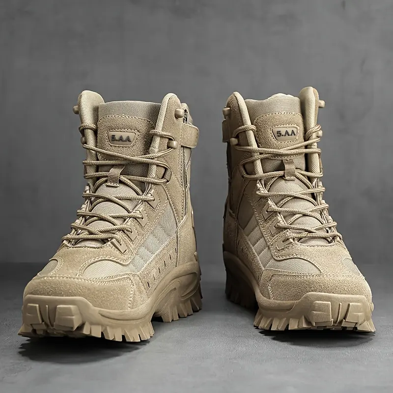 Autumn and winter new men's boots outdoor lace-up hiking shoes anti-slip wear large size boots trend fashion ankle boots 1