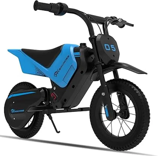 Evercross EV05M Electric Motorcycle for Kids - 150W, 8/16 km/h Speed Modes, 10 km Long-Range, 12'' Moto Cross for Kids Aged 3-12 Years