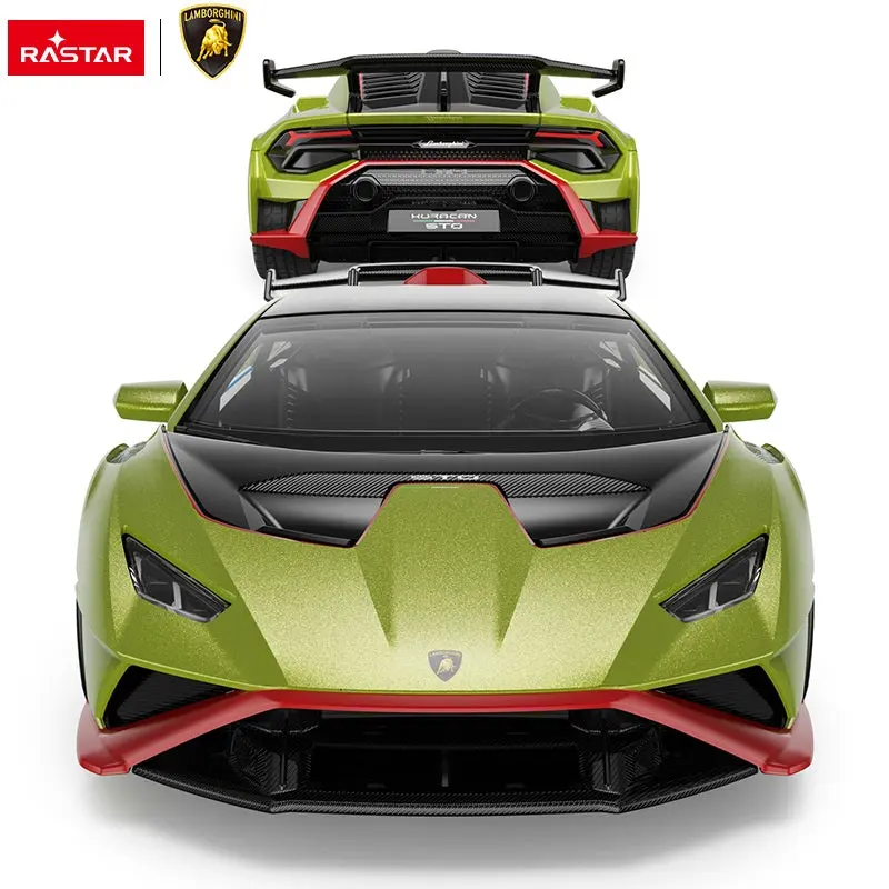 64300 Rastar Lamborghini Huracan STO Die cast 1:32 Toy Car Open Doors - Green 1
