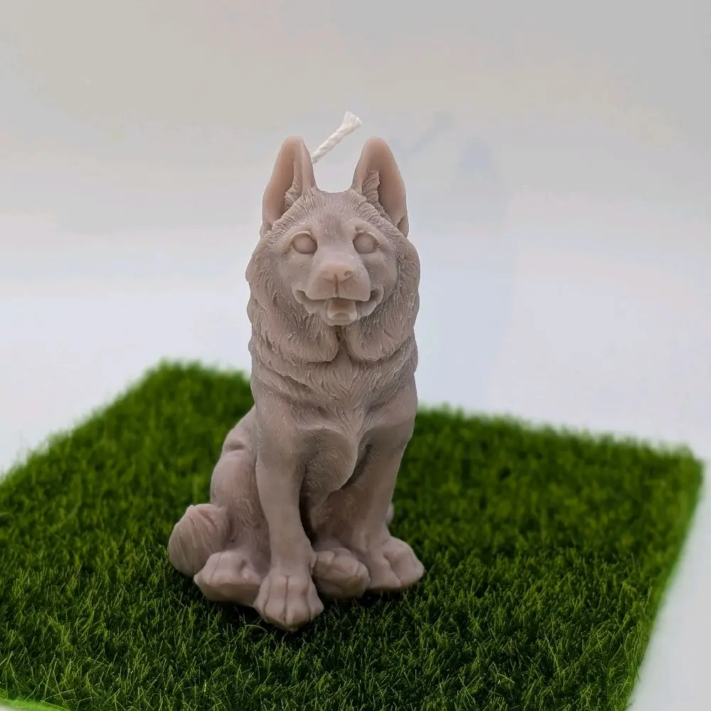 German Shepherd candle- Scented- Handmade- home decoration- ornament- gift idea- unique candle