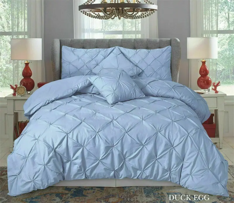 Pintuck Pleated Alford Duvet Cover Set Bedding With Pillowcase All Sizes Colours Shop Now 3