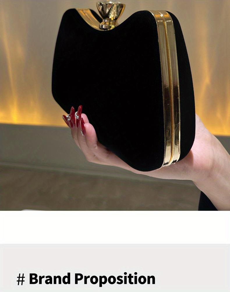 Product Introduction of Velvet Evening Bag, Women's Clutch Purse, Elegant Handbags For Wedding Prom Party 3