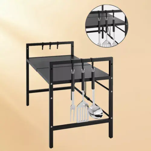 2 Tier Expandable Microwave oven Rack Stand Storage Holder Kitchen Corner Shelf 6