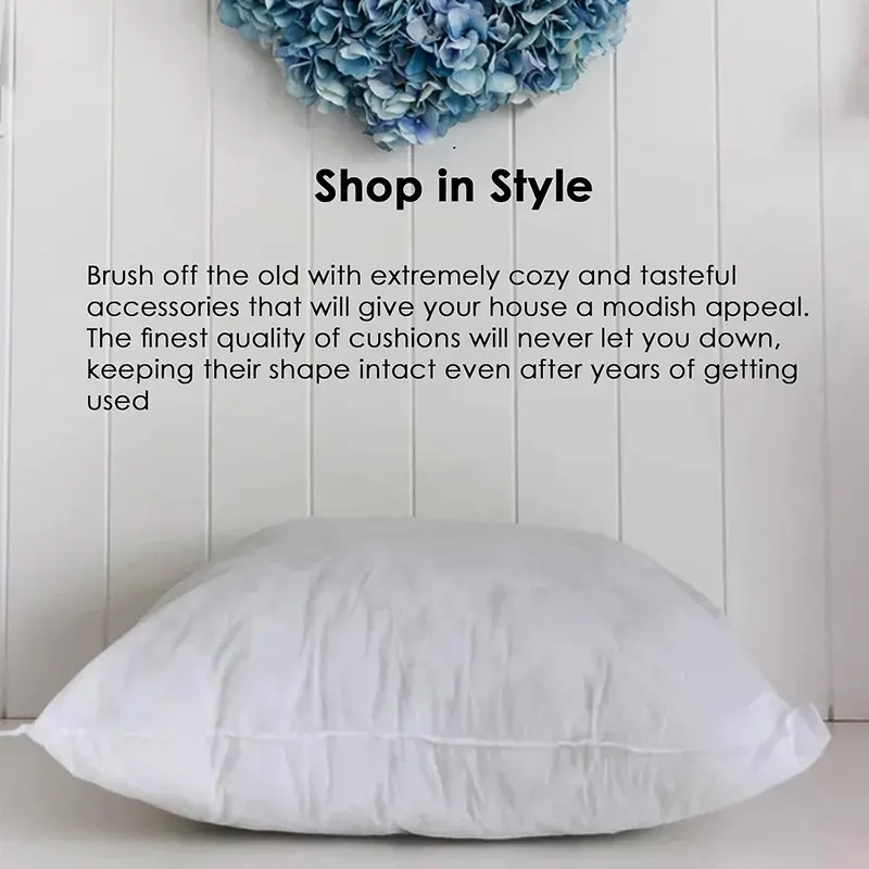 Iyan Soft Furnishing Cushion Pad Inner Pack of 4 - Plump Inserts Virgin Hollowfiber for Comfortable Seating 4
