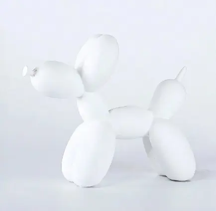 "1pc Handmade Resin Balloon Dog Statue Ornament | Cute White Animal Sculpture for Home Decoration | Perfect for Valentine's Day & Birthday Gifts" Minimalist Minimalist 8