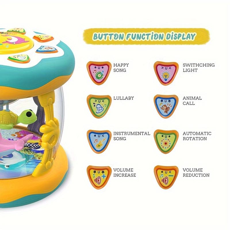 Product Introduction of 1PCS Baby Toys 6 to 12 Months Ocean Projector Light Up Musical for 12-18 Crawling Learning Tummy Time 1 2 3 Year Old Infant Girls Gifts Halloween Gift Christmas Gift(Random accessory color) 7
