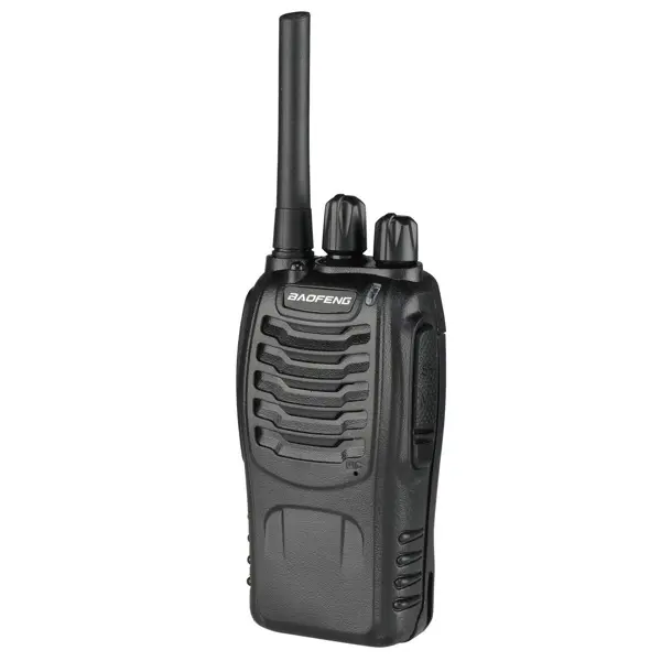 BF-88E 1500mAh Ultra-long Standby Walkie-talkie EU Standard, 16 Channels Long Range Walkie Talkies with Charger Base and Earpieces Audio Charging (Black, 1 Pack)