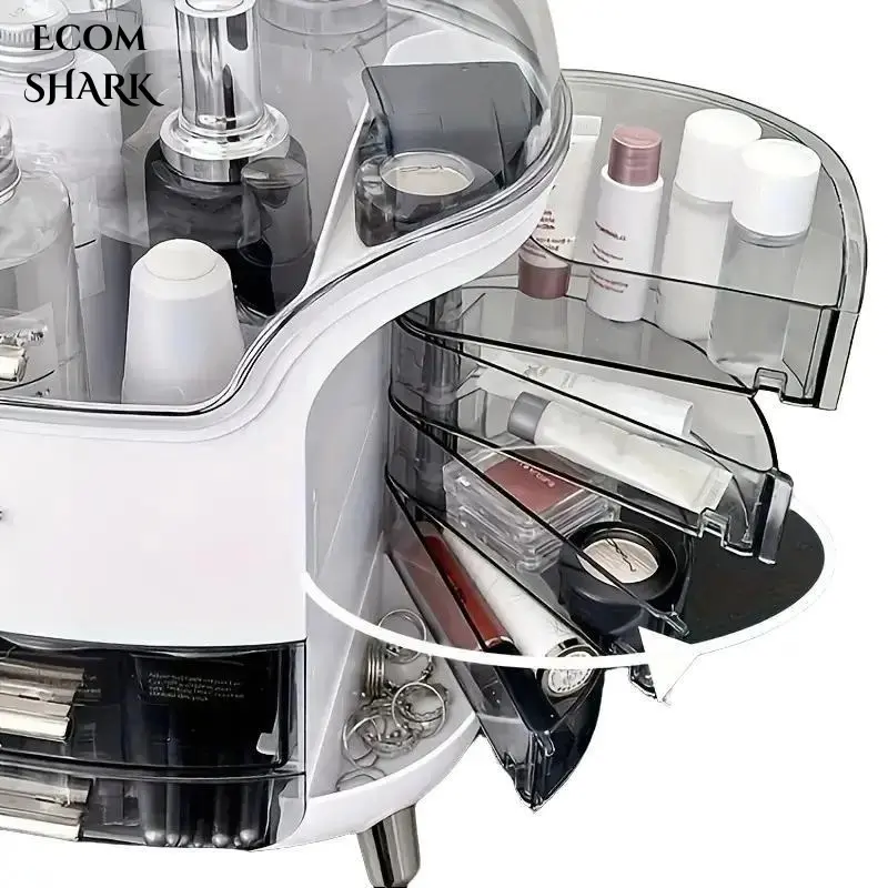 Large Cosmetic Organizer with Drawers and Compartments for Cosmetics, Skincare, Jewelry, and Lipstick Storage - Dustproof Design Compact Box Vanity 4