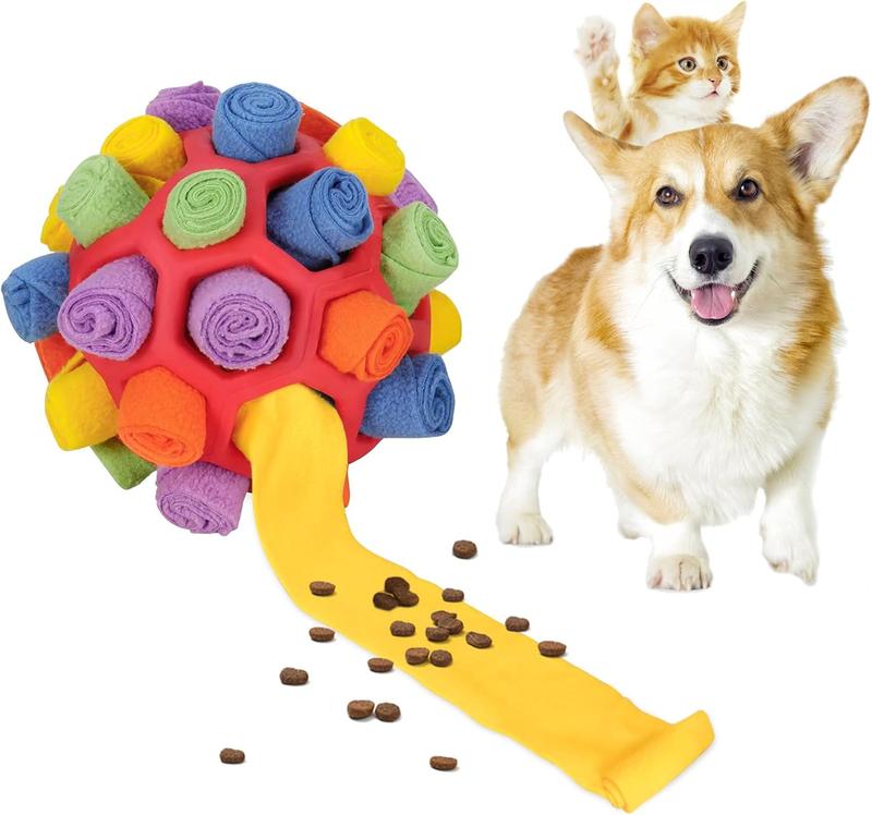 Interactive Dog Puzzle Toy – Snuffle Ball & Treat Dispenser for Slow Feeding, Mental Stimulation & Foraging – Squeaky & Durable Dog Toy - Herding Ball Dog enrichment 1