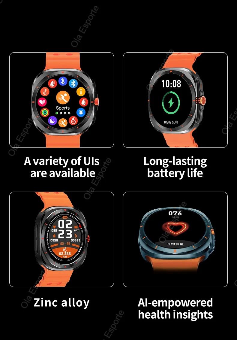 Product Introduction of New Galaxy Watch 7 Ultra Smart Bracelet Men GPS Trackr NFC HD Touch Screen Bluetooth call Health Monitor Smartwatchs For Samsung 29