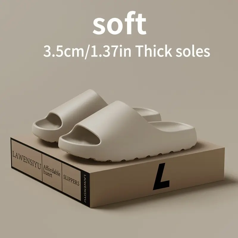 Unisex soft slippers, comfortable indoor/outdoor slippers sandals, non-slip textured design, fashion footwear 2