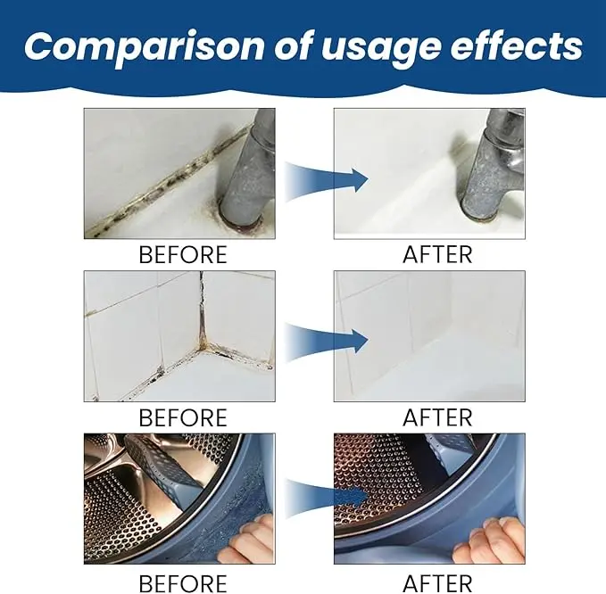 Mildew Cleaner Foam,Mould Removal Foam Spray,Mould Cleaner for Walls & Bathroom & Kitchen,Mould and Mildew Removal Spray,Black Mould Remover Spray,Mould Prevention Spray,Household Mould Removers 4