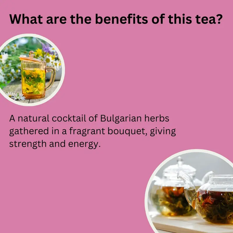 Premium GT Herbs & Fruits Bulgarian Herbal Bouquet 20 Tea Bags 3