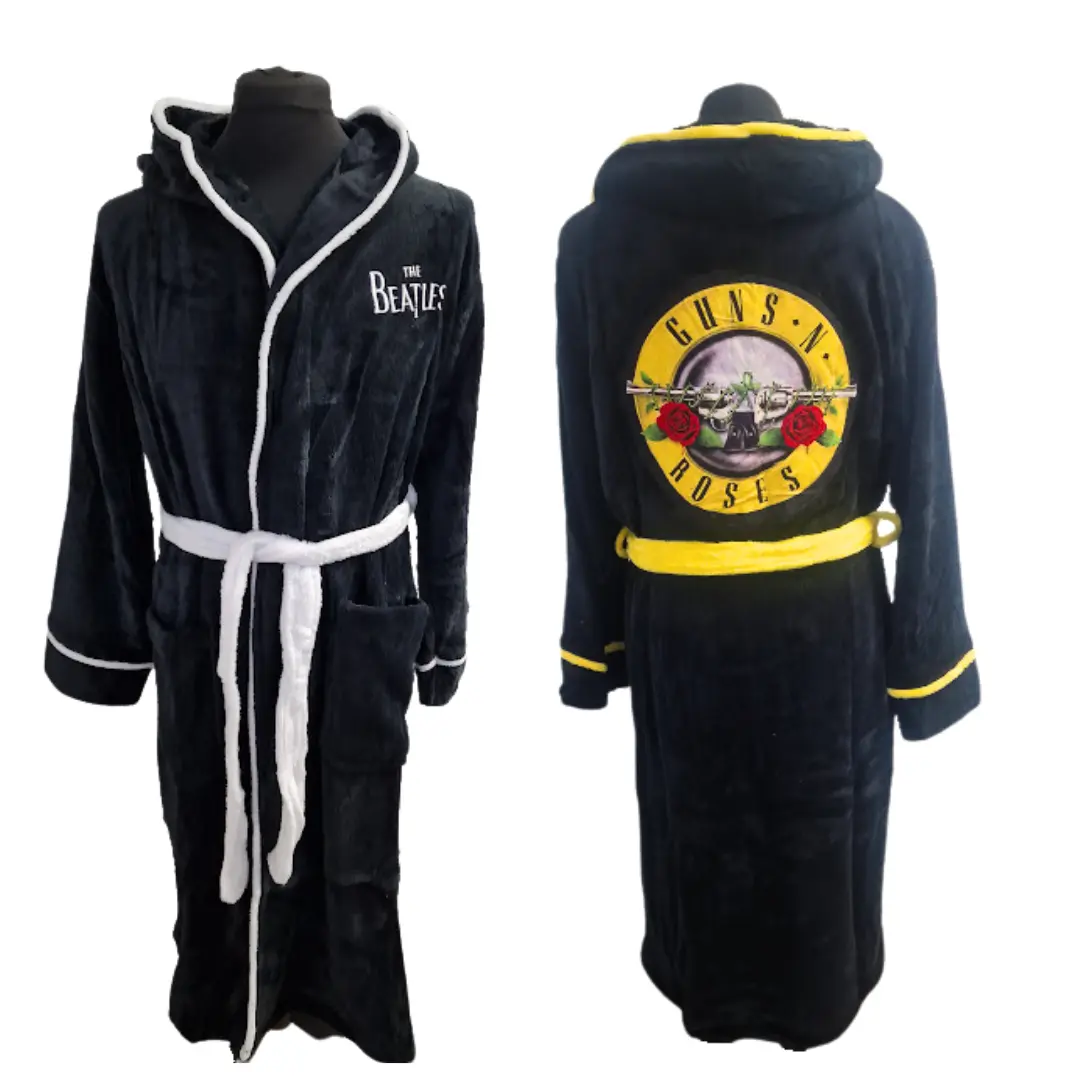 Adult Rock Band Robes - Dressing Gowns Bathrobes - Queen, The Beatles, ACDC, The Who, Pink Floyd & Guns N Roses