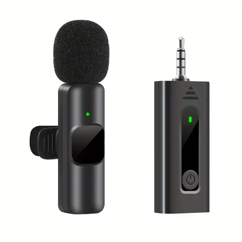 K9 Charging Model Portable Mini Wireless Tie Microphone Lavalier Mic For Apple iPhone ios Android 3.5mm Mobile Cell Phone Interview Recording tiktok  microphone 8