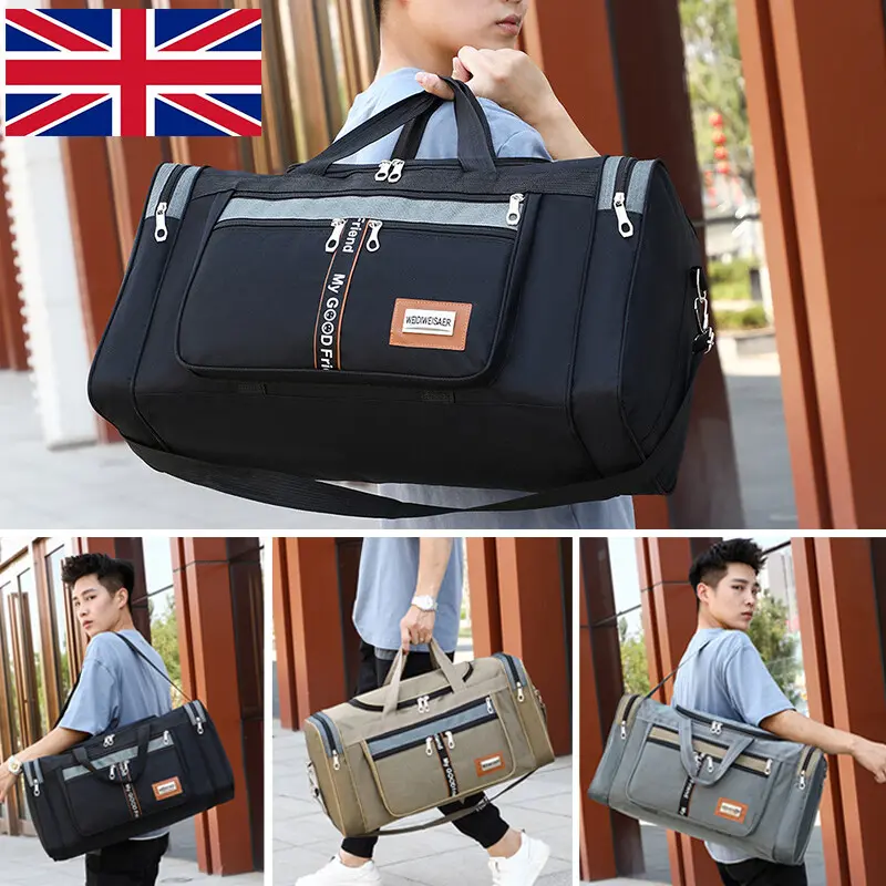 Men Extra Large Big Sports Gym Holdall Bag Travel Work Cabin Barrel Bag NEW 6