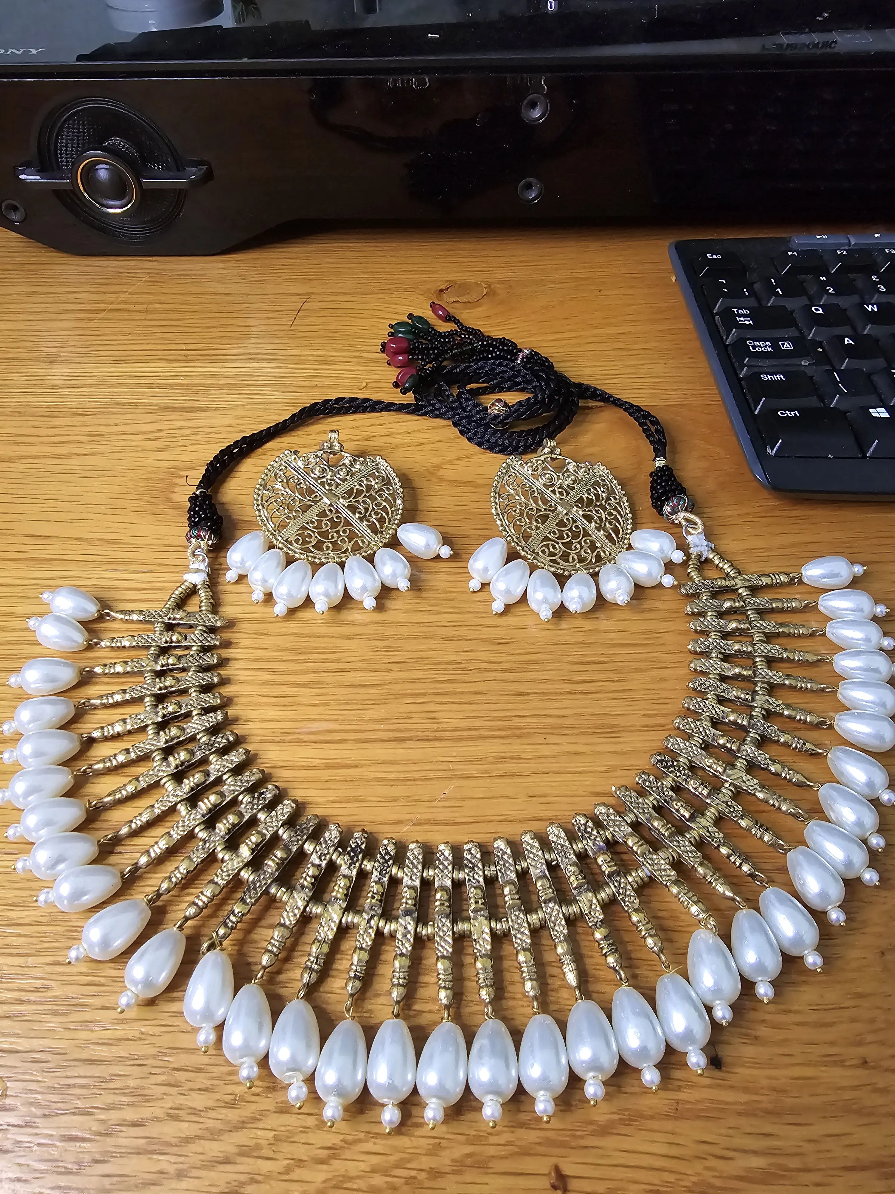 Afghan Jewellery Necklace With earrings Jewelry Antique Set Handmade Trible Vintage Gypsy Banjara Boho Neckline Kuchi Costume Desi Style Solid kundan necklace meenakari jewellery necklace set pakistani jewellery jewelry ethnic trending traditional eid