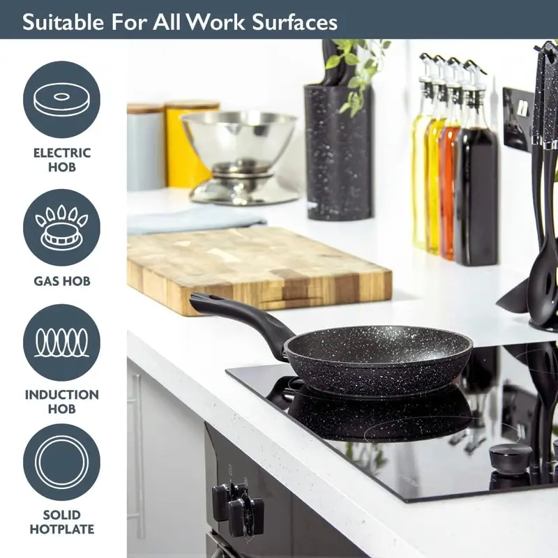 Non Stick Frying Pan 20cm, Induction, Electric & Gas Hob, Egg Frying Pan Cookware 5