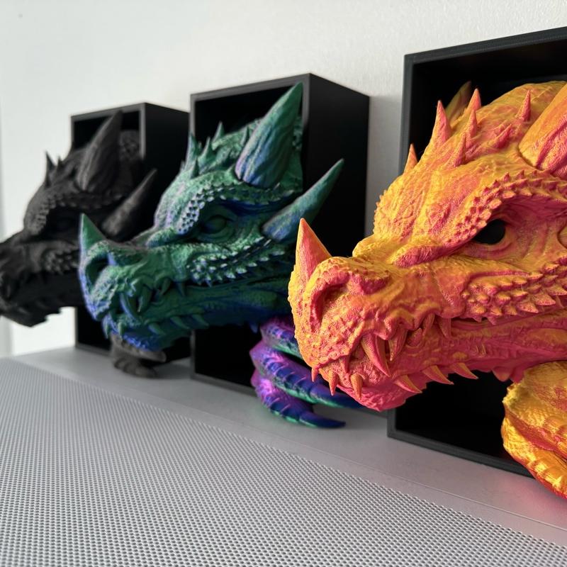 Dragon Book Nook 3D Printed Fantasy Shelf Decor Unique Gift - Ornaments Dragon Book Nook Insert | Magical 3D Effect Bookshelf Decor | ACOTAR Inspired | 3d Printed Decor | Unique Book Display | Bookish Gift Tail 1