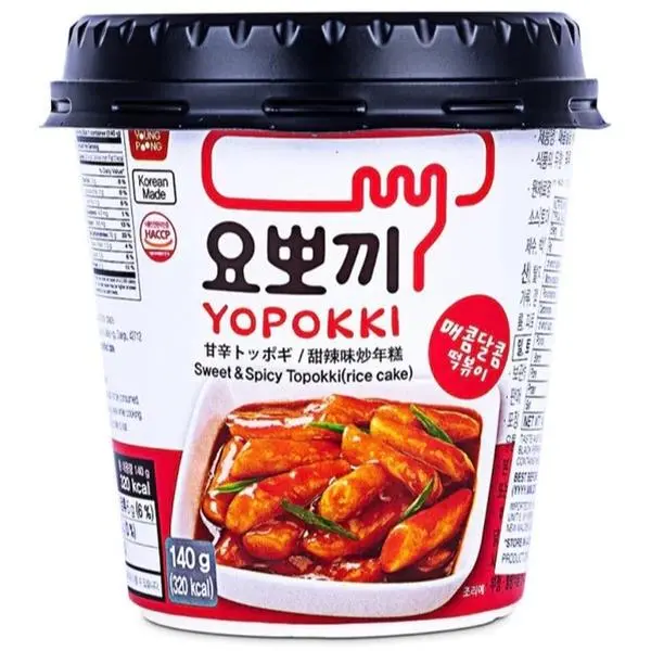 Yopokki Sweet & Spicy Topokki Rice Cakes (140g)