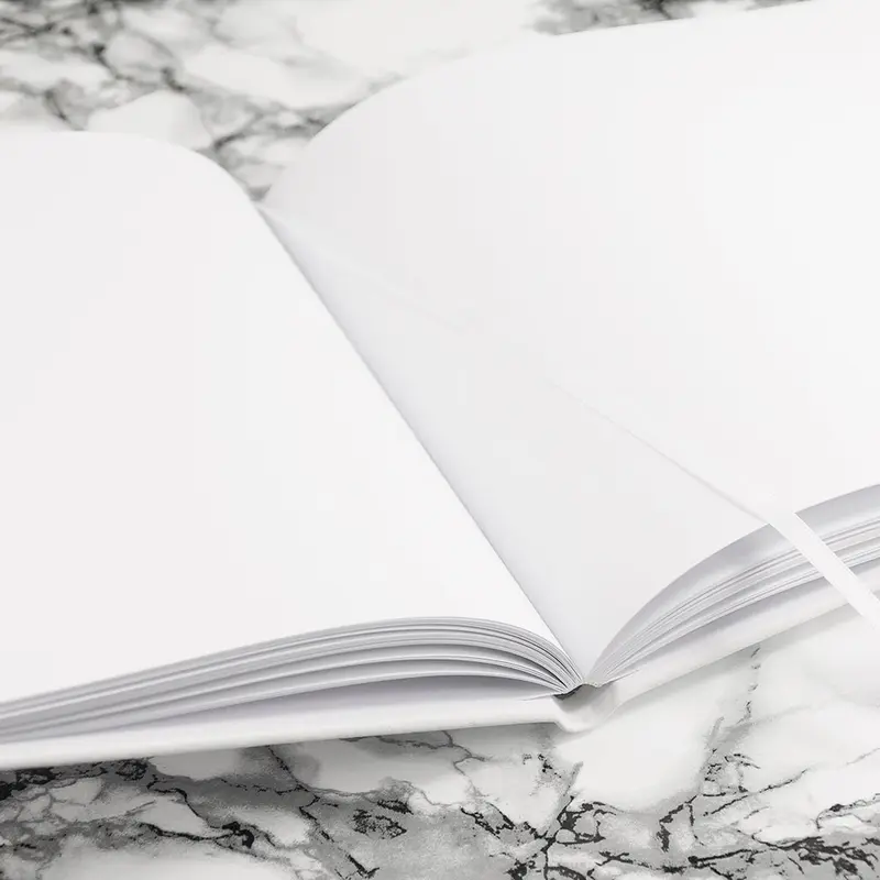 Personalised White Leather Wedding Guest Book 8