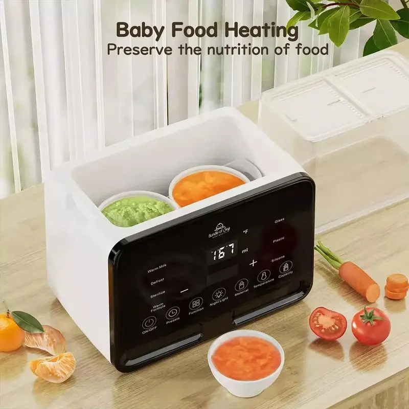 Baby Bottle Warmer Steriliser Fast Milk Warmer with LCD Display and Timer UK 5