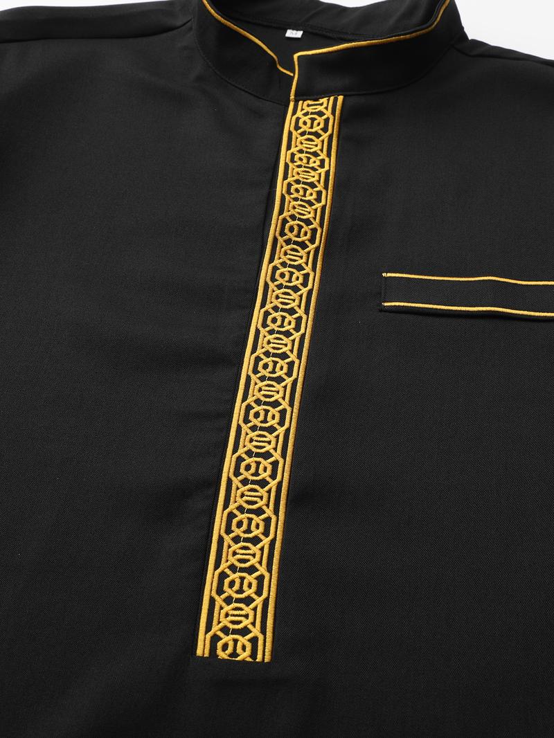 Product Introduction of Moroccan Muslim Long Sleeve Embroidered Casual Ethnic Arabic Robe 3